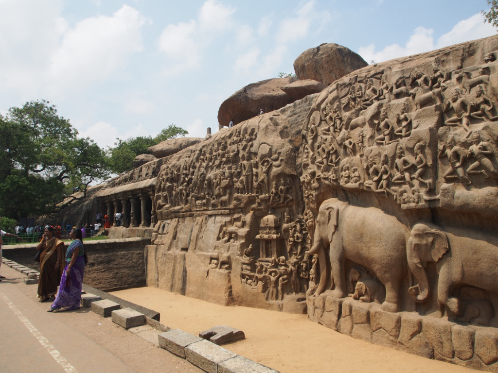 Bas relief du site de Mahabalipuram (Tamil Nadu)